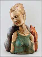 Ceramic Self-Portrait as a Famous Artist Creating ceramic figurative sculpture using slabs and coils ByCara Moczygemba